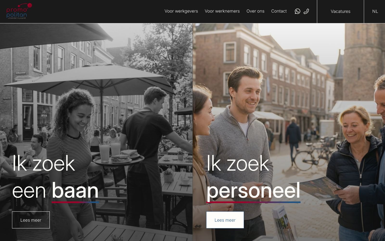 Voorbeeld van het project WordPress Website voor Promopolitan